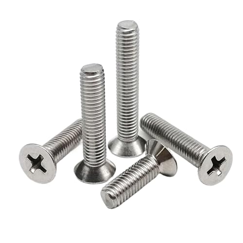 RUOHARD 10/20/50個 M1.6 M2 M2.5 M3 M4 M5 M6 M8 十字穴付き皿頭ネジボルト 304 A2-70 ステンレス鋼 GB819(4mm)