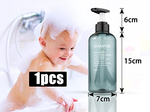 Miniatura 2 de Botes Para Gel Y Champu 500 Ml Dispensador Gel Y Champu Ducha 3pcs Botellas Segbeauty Dispensador De Bomba Recargable Contenedor De Loción De Plástico Para Gel De Ducha, Viajes, Hoteles Azul