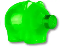 Cofrinho, lindo cofre de moedas de plástico para meninos e meninas, cofre inquebrável para presente infantil (Verde)