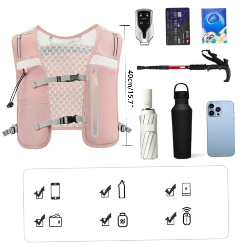 Chaleco para correr transpirable mochila para correr ajustable ligera con hidratación 5