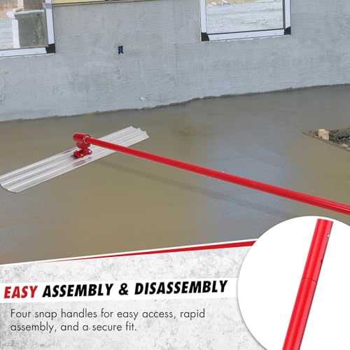 48"x8" Bull Float Kit Magnesium Bull Float for Concrete Finishing Heavy-Duty Cement Smoothing Tool With 4 Float Handle Bracket - Image 6