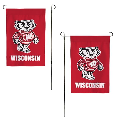 Desert Cactus University of Wisconsin UW Garden Flag 19 x 12 Inch Wisconsin Badgers Banner for Outdoor Display and Events (Design I)