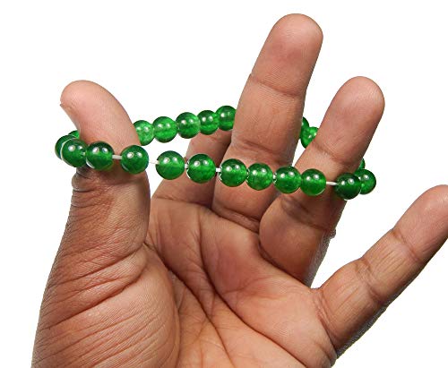 Myhealingworld Green Gemstone Bracelet 8Mm Round Beads Meditation Stretchable Unisex Wristband September Birthstone #TOP2