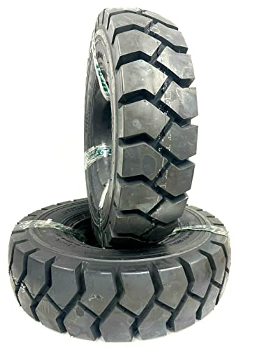 Two 8.25-15 Forklift Tire with Tube, Flap Grip Plus Heavy