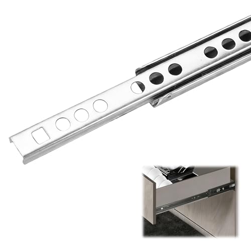 1 PCS Glissières à Billes-rainure, Glissiere pour Tiroir sur Roulement à Billes 246 mm x 17 mm, Coulisse Tiroir pour Tiroir de Meubles Profondeur