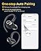 Wireless Earbuds, Bluetooth 5.4 Headphones Sport, Over Ear Buds With ENC Noise Cancelling Mic, 48H, Wireless Earphone With Earhooks, Stereo Deep Bass, IP7 Waterproof ear bud for Workout Running, Black