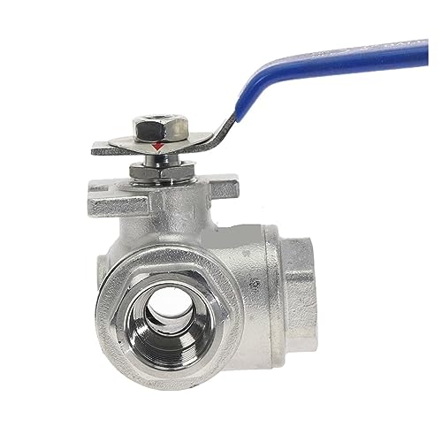 Válvula de tres vías DN25 en acero inoxidable que optimiza el flujo interno tipo T 3