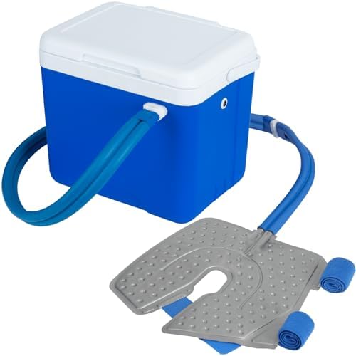 Cold Therapy Machine After Surgery Ice Machine with Knee Flexible Pad, Cryotherapy Machine for Knee Pain, Sprains, Swelling, Other Injuries, Quiet Pump,Timing Function (14 Quart)