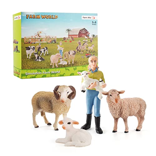 ShapeW Bauernhoftiere Figuren Spielzeug Set Kaninchen Pferd Modell Spielset Realistische Tiere Action Figur Cake Topper – Bild 6