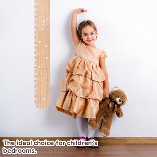 Growth Chart for Wall, Wooden Height Chart for Kids, Height Measurement for Wall Room Décor, Growth Chart for Kids Boys Girls - Thumbnail 4