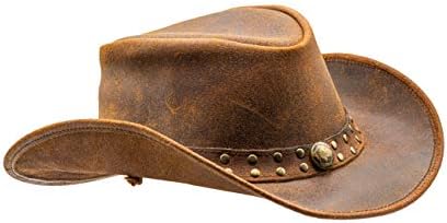 HADZAM Outback hat Shapeable into Leather Cowboy Hat Durable Leather Hats for Men | Western hat | Western Hats for Men Red