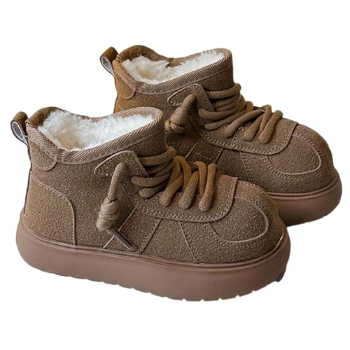 Botas De Nieve Cálidas De Invierno para Niñas Zapatos Casuales con Un Diseño Cómodo Y para Uso Diario para Niños De 35 A 115 Años (Brown 29 Little Kids)