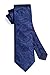 HISDERN Navy Blue Ties for Men Paisley Floral Men's Necktie & Pocket Square Set Classic Flower Wedding Tuxedo Business Party Tie with Handkerchief