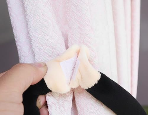 Image of Tickles 2 Pcs Monkey Soft Plush Toy Curtain Tiebacks Holder Clip for Children Living Room Decoration Accessories Window Curtain Decoration (Size: 28 cm Color: Black)