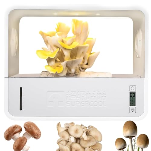 Kit de cultivo de hongos para interiores con control de clima automatizado y sistema de iluminación ajustable