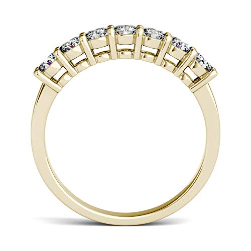 Charles & Colvard 14K Yellow Gold Moissanite 3mm Round Wedding Band, 0.70cttw DEW3