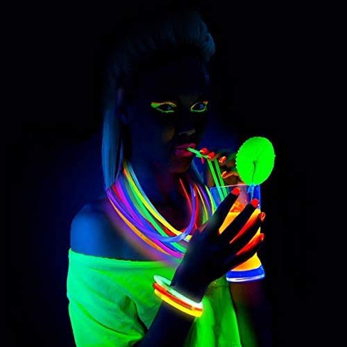 YIQI Lichtstaafjes, 100 stuks glowsticks met connector, glowstick geschikt voor kinderverjaardagsfeest, disco… - Image 6