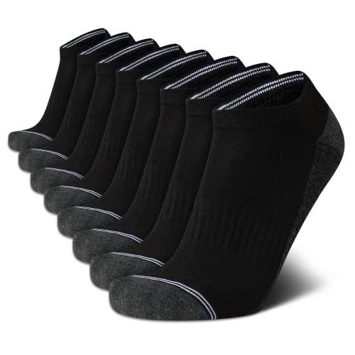 Nautica Mens Low Cut Socks - 8 Pack Soft Stretch Cushioned Athletic Ankle Socks for Men for Sports and Running (Size 6-12.5)