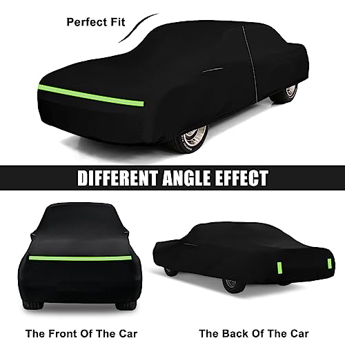 Image of Waterproof Car Cover Compatible with Chevrolet Camaro 1967-1973, Oxford Black All Weather Classic Car Covers with Inner Cotton for Snow Rain Paint Protection(RS /SS /Z28)