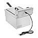 Winado 12.5QT Electric Deep Fryer with Time Control & Oil Filtration, 11.8L Countertop Stainless Steel w/Temperature Control & Basket & Lid Frying Machine, for Home & Commercial 1700W 60Hz 110V