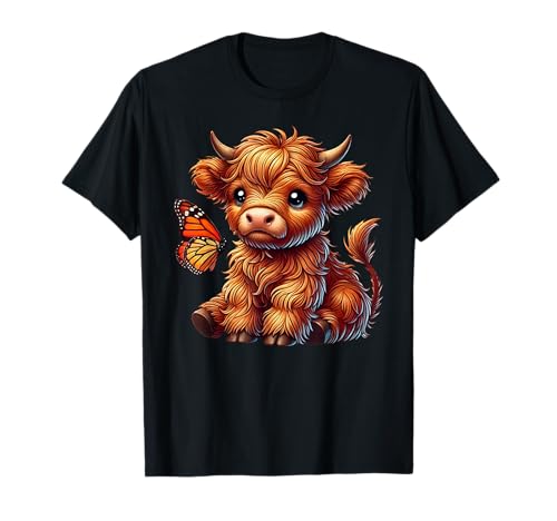 Highland Cow Lover Scotland Farm Cattle Calf T-Shirt