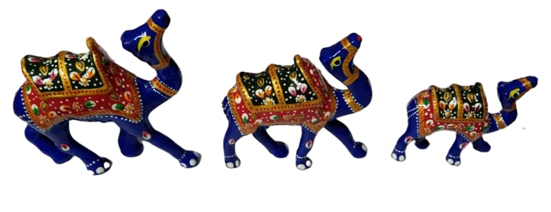 Rajasthani Camel Showpiece Pair Living Room Decorations Christmas Collectibles Gifts(Set of 3 pcs)