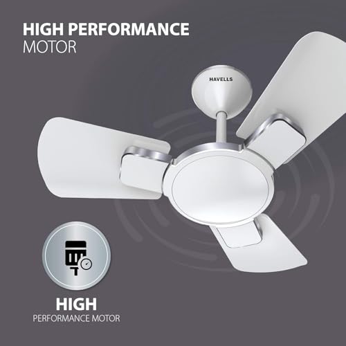 Image of Havells Enticer ES 600mm Decorative, Dust Resistant, High Speed Ceiling Fan (Pearl White Chrome)