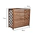 XOOPIT Air Conditioner Cover,Wooden air Conditioner Cover All Seasons Central Air Conditioner Cover, Wood Outdoor Air Conditioner Cover, Flower Stand Solid Wood Air Conditioning Rack