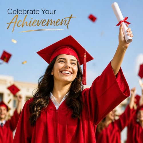 Image of Raj Costume Graduation Gown, Cap & Sash Set for Kids & Adults | Matte Polyester Academic Convocation Dress | Graduation Ceremony Robe for School, College & University Degree Day