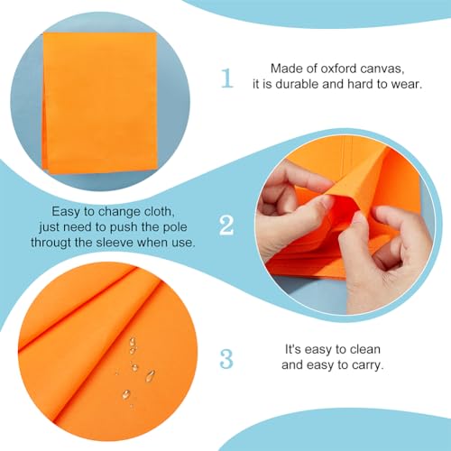 AHANDMAKER Beach Sling Chair Replacement Fabric, Orangered Casual Lounge Chair Replacement Canvas Simple Patio Chair Replacement Fabric for Home Beach Chair Sling Chair (44.88x17.13inch) - Image 4