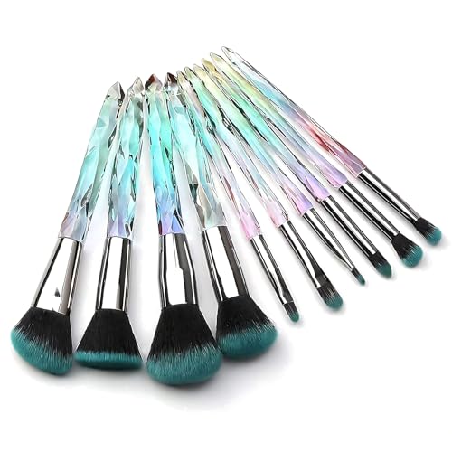 10PCS Crystal Makeup Brush Set