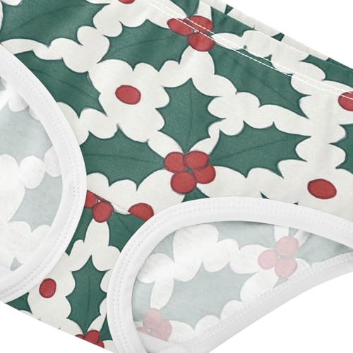 Girls' Briefs Breathable Underwear for Toddler Girls Seamless Holly Pattern4