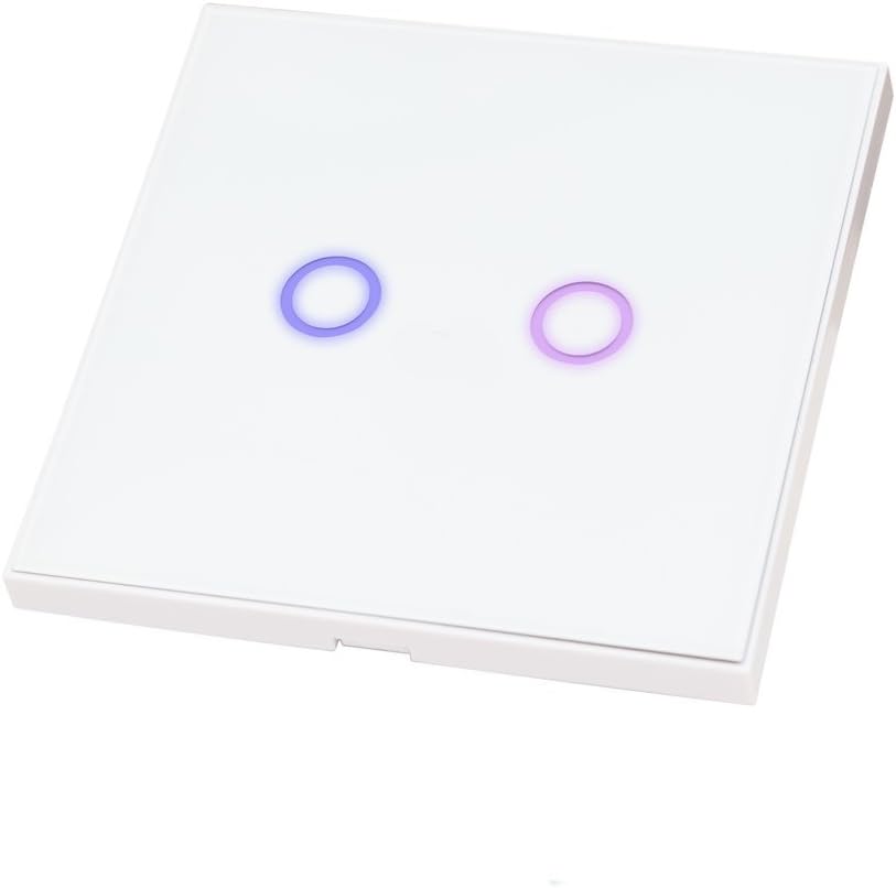 NEO Coolcam 2CH Gang Wireless Z-Wave White 2-Way ON-OFF Wall Mount Push Button Switch