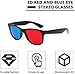 Red and Blue 3D Glasses Universal TV Movie Dimensional Video Frame 3D Glasses DVD Game Glass 3D Style Glasses for 3D Movies Games, 3D Viewing Glasses,Light Simple Design 3D Glasses Accessories