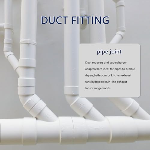 Abluftschlauch Adapter 150 mm auf 100 mm mit 2 Edelstahl Schlauchschelle Reduzierstück Reduzierverbinder Universal Reduzierstück schlauch adapter für Lüftung Rundrohr Lüftungskanal