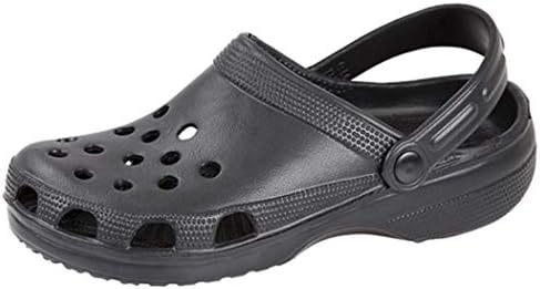 Mens Ladies EVA Garden Hospital Chef Nurse Beach Slip On Clogs Mule Slippers Rubber Pool Sandals Size 4-11 (Mens Black, Numeric_10)