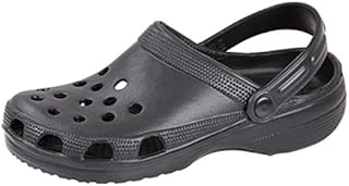 Mens Ladies EVA Garden Hospital Chef Nurse Beach Slip On Clogs Mule Slippers Rubber Pool Sandals Size 4-11 (Mens Black, Numeric_10)