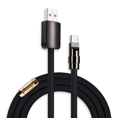 Image of chubbycable Black Chubby - Special Black Samurai Edition Silicone USB C Cable Durable 240W Fast Charging Cable Phones Tablets Power Bank Charger Cord, USB A to Type C, 1.64FT