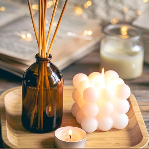 Weenwill Duftkerze in Würfelform,2 stück Bubble Kerze Handgefertigt Sojawachs Kerzen Aromatherapie Kerzen Natürlich und Wohlriechend Asthetische Kerze für Dekoration Aesthetic