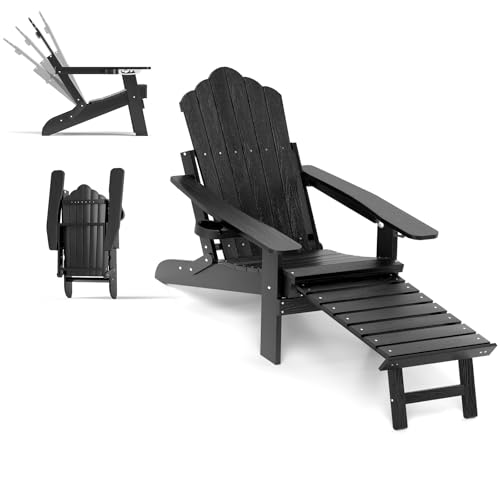 KOMFOTTEU Silla Adirondack con Reposapiés