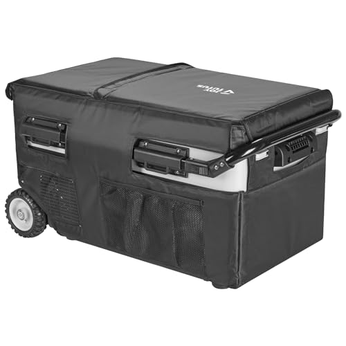 Image of JOYTUTUS Insulated Protective Cover for 30 Quart (28L) Car Portable Refrigerator, Dual System Electric Cooler Fridge Cover Transit Bag