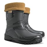 3Kamido GoTherm Gummistiefel, aus PVC, mit Innenfutter aus Naturwolle, warm