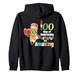 100 days of school - libro a matita per insegnanti, impronte di mani, arcobaleno felpa con cappuccio