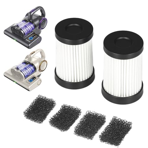 2-Pack HEPA Replacement Filters for FEPPO Mattress Vacuum Cleaner - High-Efficiency Filtration System, Ultrafine Particle Capture & Airflow Optimization (Model LW-P1012)