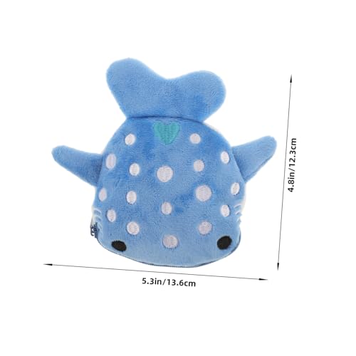 2Pcs Plush Shark Coin Pouches Adorable Zipper Wallets for Boys Purse for Coins Cards Jewelry Stylish Practical Option2