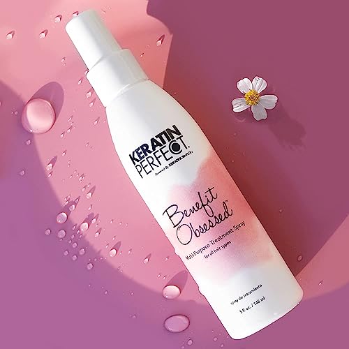 Keratin Perfect - Benefit Obsessed Multi - Purpose Treatment Spray - Soft & Silky Hair - Shining & Strengthening - All Hair Type - Uv Safe - No Sulfate & Paraben - 5 Oz #TOP6