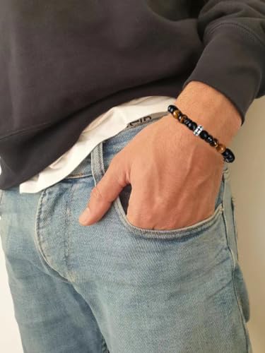 QWNHONEY Cross Bracelet for Men Son Brother Boyfriend Father Dad Husband Father's Day Birthday Christian Religious Faith Graduation Anniversary Christmas Jewelry Gift for Man2