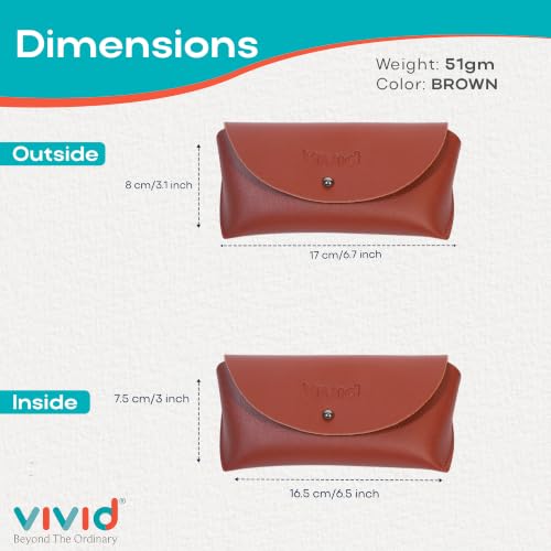 Image of Unisex Specs Chicago Button Eyewear Dabbi Faux Leather Soft Case Cover