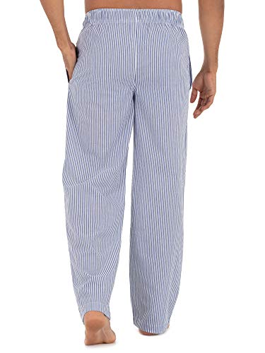 Fruit of the Loom Men's Woven Sleep Pant (Large, Blue Stripe)3