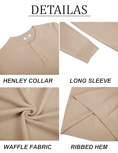 Pull Henley homme COOFANDY pour vos weekends et sorties casual en maille douce